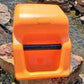 Outdoor Gravity-Fed Pet Watering System orange color option.